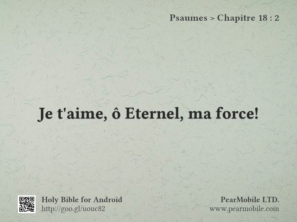 Psaumes, Chapitre 18:2